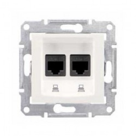 Priza de date dubla 2xRJ45 UTP CAT5E Schneider Sedna Priza de date dubla 2xRJ45 UTP CAT5E Schneider Sedna